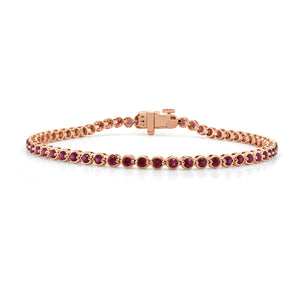 14K Gold Ruby Bracelet