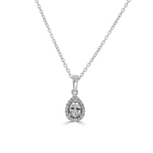 Load image into Gallery viewer, 14K Gold Round and Oval Cut Diamond Pendant Necklace