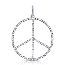 Load image into Gallery viewer, 14k Gold &amp; Diamond Peace Sign Charm