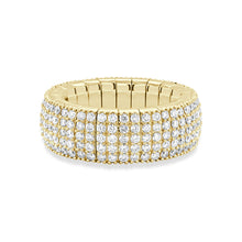 Load image into Gallery viewer, 14K Gold &amp; Diamond Stretch Eternity Ring
