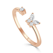 Load image into Gallery viewer, 14K Gold Butterfly &amp; Marquise Diamond Ring