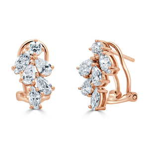 14k Gold & Fancy-Shape Diamond Earrings