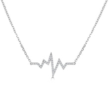 Load image into Gallery viewer, 14K Gold &amp; Diamond Heart Beat Necklace