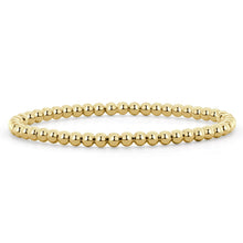 Load image into Gallery viewer, 14k Gold Solid Bead Stretch Bracelet