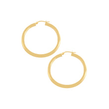 Load image into Gallery viewer, 14k Gold Tube Hoop Earrings