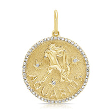 Load image into Gallery viewer, 14k Gold &amp; Diamond Zodiac Charm - Aquarius