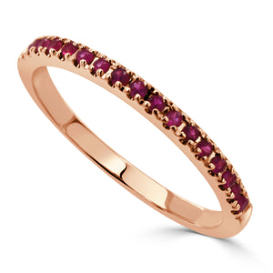 14k Gold & Birthstone Stackable Ring
