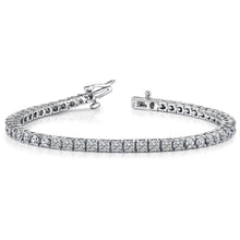 Load image into Gallery viewer, 14k Gold &amp; Diamond 4-Prong Tennis Bracelet