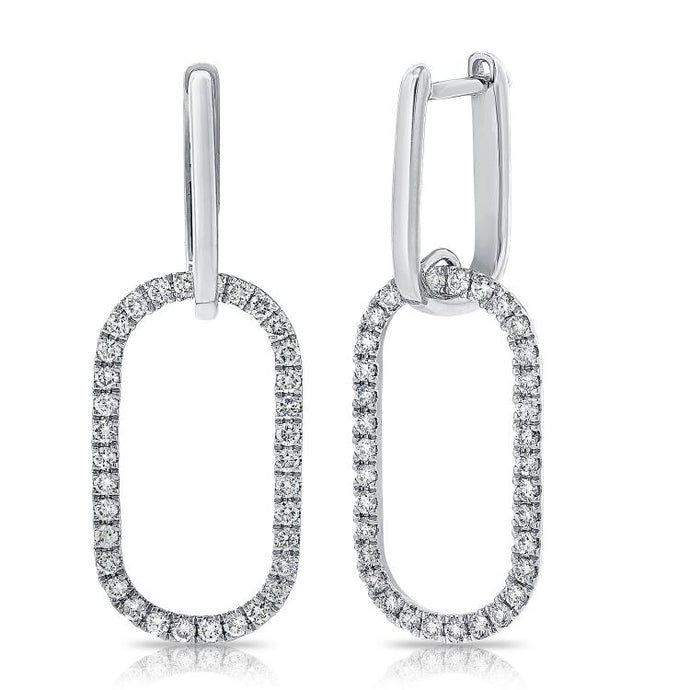 14K Gold & Diamond Link Earrings
