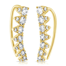 Load image into Gallery viewer, 14k Gold &amp; Diamond Ear Climbers