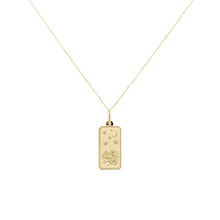 Load image into Gallery viewer, 14k Gold Zodiac Dog Tag Necklace