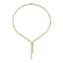 Load image into Gallery viewer, 18k Gold &amp; Diamond Lariat Tennis Necklace
