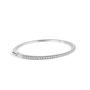 14k Gold & Diamond Bangle