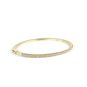 14k Gold & Diamond Bangle