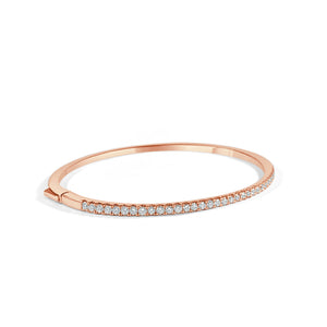 14k Gold & Diamond Bangle