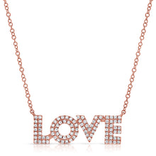 Load image into Gallery viewer, 14k Gold &amp; Diamond Love Necklace