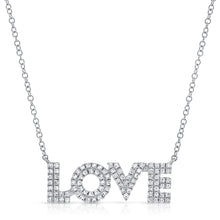 Load image into Gallery viewer, 14k Gold &amp; Diamond Love Necklace