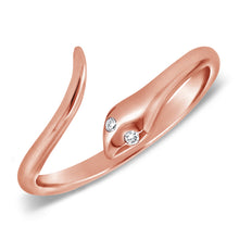 Load image into Gallery viewer, 14k Gold &amp; Diamond Snake Ring