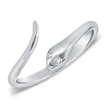 Load image into Gallery viewer, 14k Gold &amp; Diamond Snake Ring