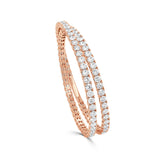 14K Gold & Diamond Two Wrap Flexible Bracelet - 14.50 CT