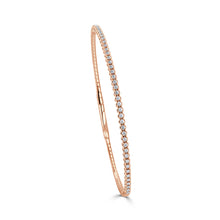 Load image into Gallery viewer, 14k Gold &amp; Diamond Flexible Bangle