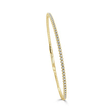 Load image into Gallery viewer, 14k Gold &amp; Diamond Flexible Bangle