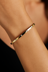 14k Gold & Diamond Bangle - 0.25ct