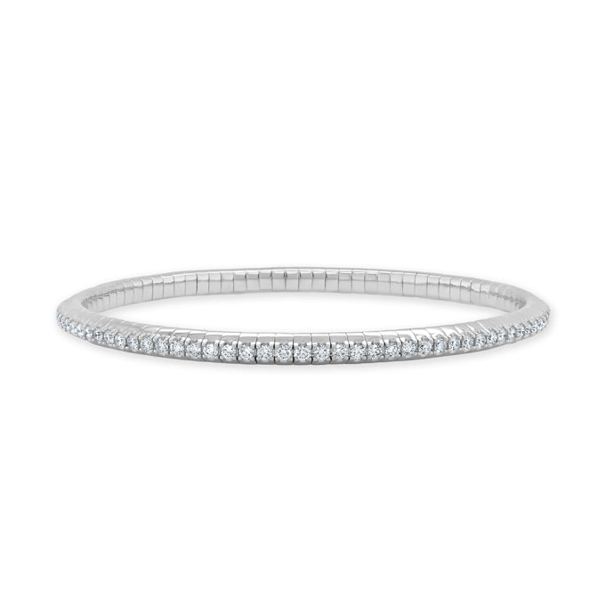 14K Gold & Diamond Stretch Tennis Bracelet