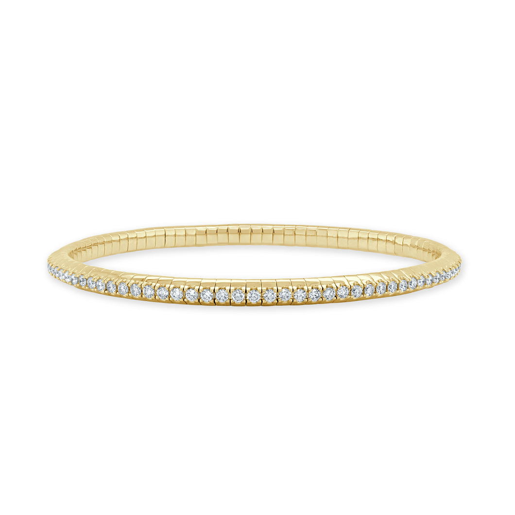 14K Gold & Diamond Stretch Tennis Bracelet