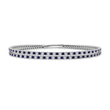 14K Gold Sapphire & Diamond Flexible Wrap Bangle - 1.77ct