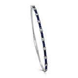 14k Gold Diamond & Sapphire Flexible Bracelet