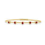 14K Gold Ruby Bangle- 0.50 CT