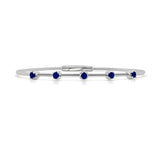 14K Gold Sapphire Bangle - 0.52 CT