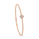 14K Gold Diamond Flexible Bangle-0.21 CT