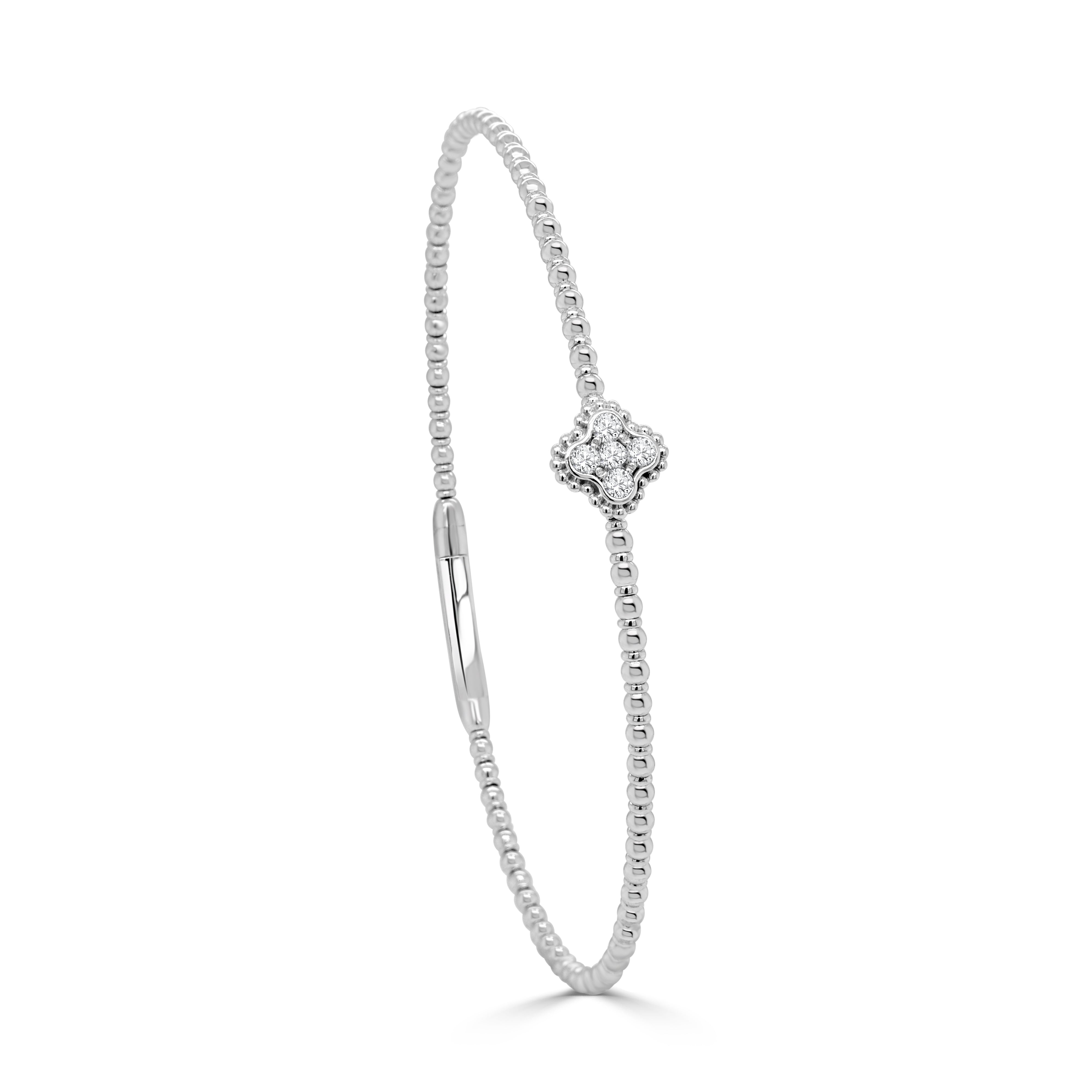14K Gold Diamond Flexible Bangle-0.21 CT