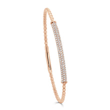 Load image into Gallery viewer, 14K Gold &amp; Diamond Beaded Bangle
