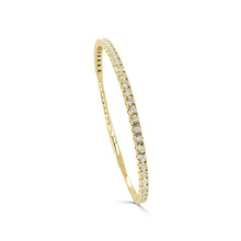 Load image into Gallery viewer, 14K Gold Flexible Diamond Bangle
