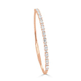 14K Gold Baguette & Round Diamond Bangle- 1.79 CT