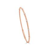 14K Gold Diamond Flexible Bangle - 0.23 CT