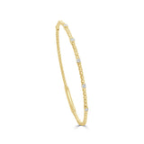 14K Gold Diamond Flexible Bangle - 0.23 CT