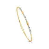 14K Gold & Diamond Flexible Bangle - 0.39 CT