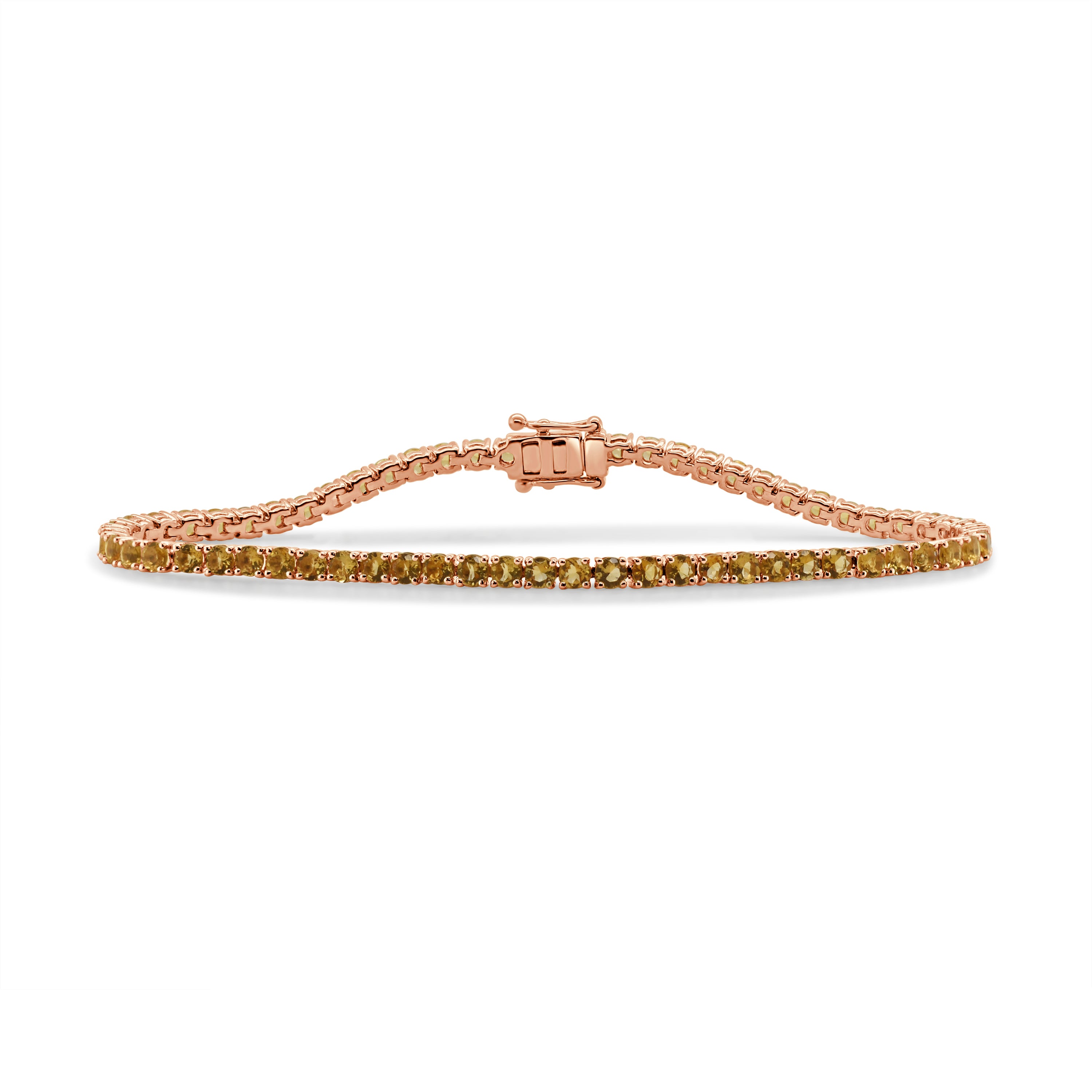 14K Gold Citrine Tennis Bracelet - 3.65 CT