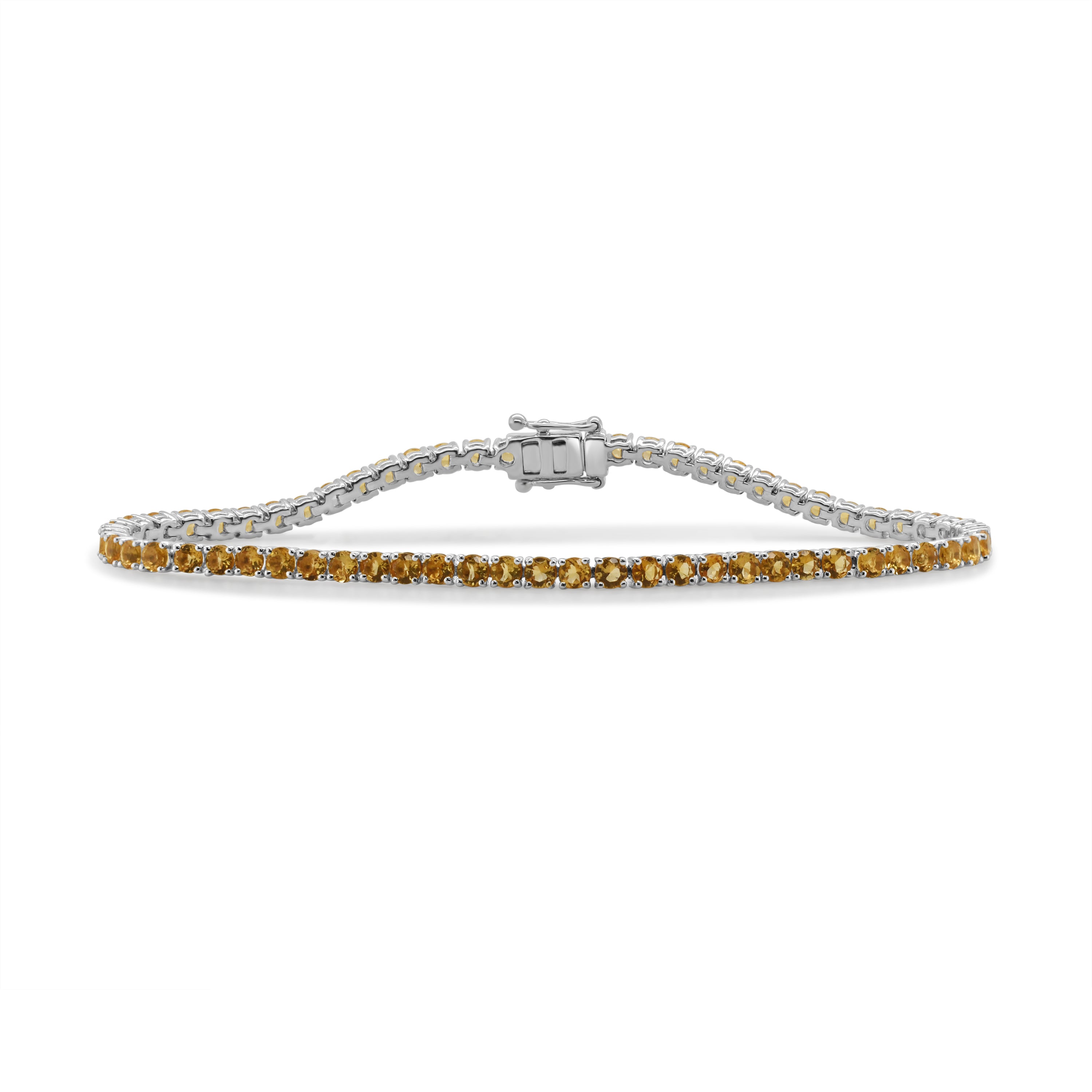 14K Gold Citrine Tennis Bracelet - 3.65 CT
