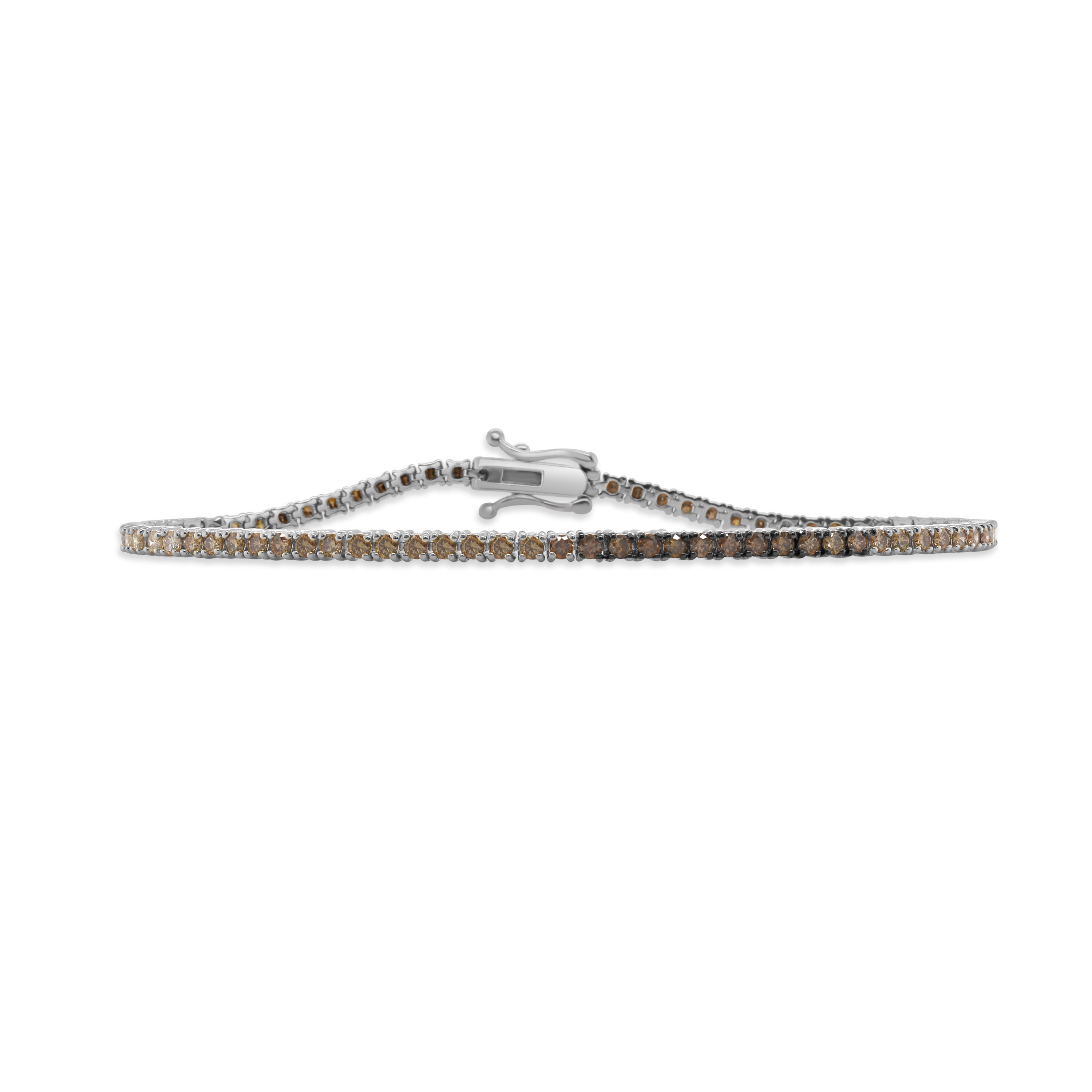 14K Gold Desert Diamond Ombre Tennis Bracelet - 2.05 CT