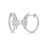 14K Gold & Diamond Huggy Earrings - 0.19ct