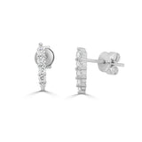 14K Gold Diamond Small Climber Earrings