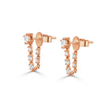 14K Gold Diamond Earrings - 0.72 CT