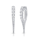14K Gold Diamond Spike Earrings - 0.54 CT