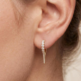 14K Gold Diamond Spike Earrings - 0.54 CT