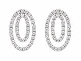 18K Gold & Diamond Circular Earrings - 1.02 CT
